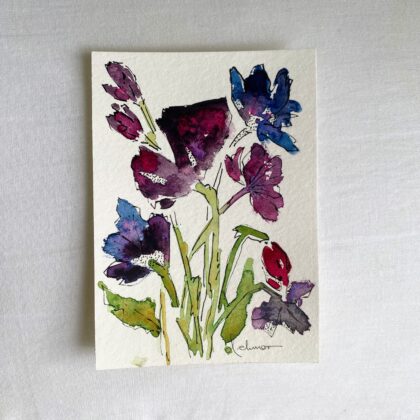 Bold Blooms (Moody) — Original Painting