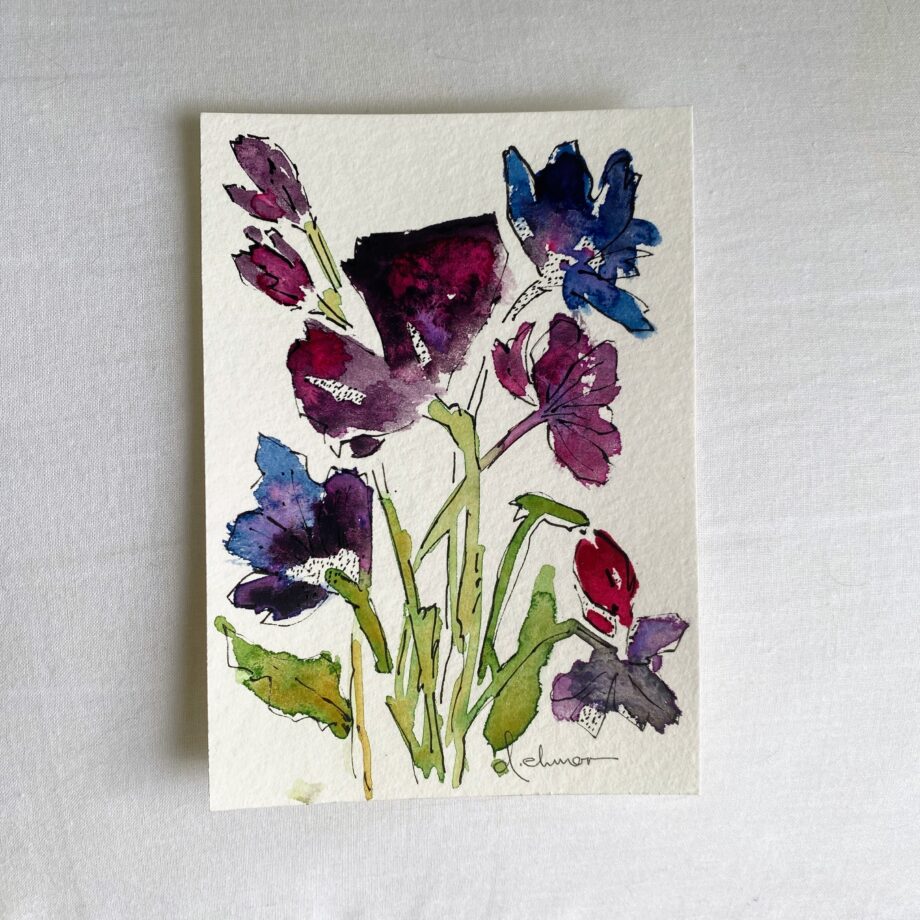 Bold Blooms (Moody) — Original Painting